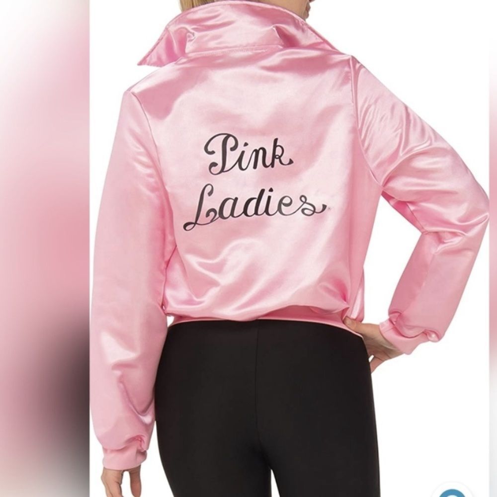 Grease Official Pink Ladies Satin Zip Costume Jacket